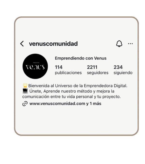 Feed de instagram de venuscomunidad